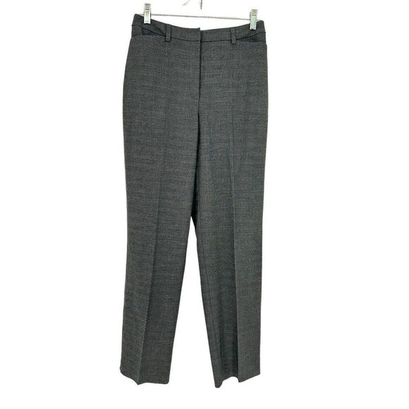 Liz Claiborne Lizsport SZ 10 NWT Women's Herringbone Plaid Gray Dress/Work Pants - Picture 1 of 5